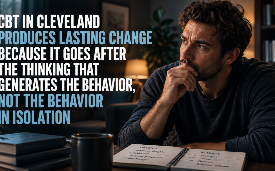 CBT in Cleveland Produces Lasting Change Because It Goes After the Thinking That Generates the Behavior, Not the Behavior in Isolation