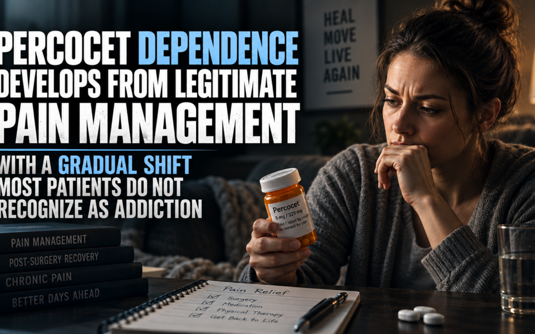 Percocet Dependence Develops From Legitimate Pain Management With a Gradual Shift Most Patients Do Not Recognize as Addiction
