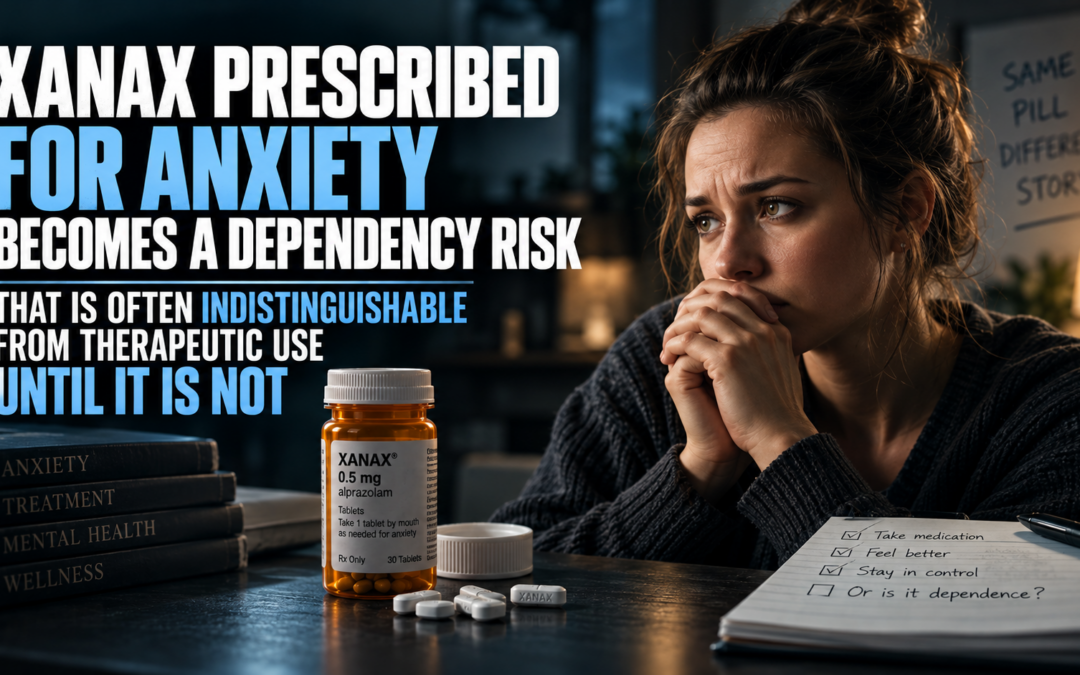 Xanax Prescribed for Anxiety Becomes a Dependency Risk That Is Often Indistinguishable From Therapeutic Use Until It Is Not