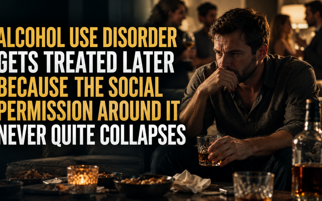 Alcohol Use Disorder Gets Treated Later Because the Social Permission Around It Never Quite Collapses